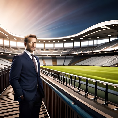 Un courtier dans un stade, qui analyse