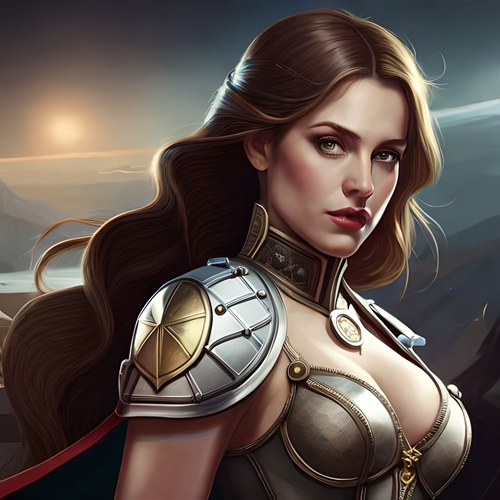 Une guerrière d’un jeu d’un univers fantastique