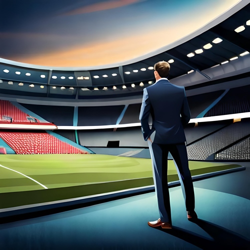 Un parieur de dos qui regarde un stade