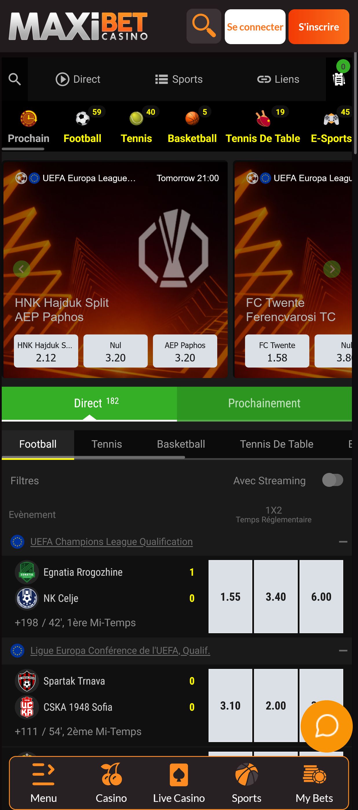 L’offre de paris sportifs de Maxibet