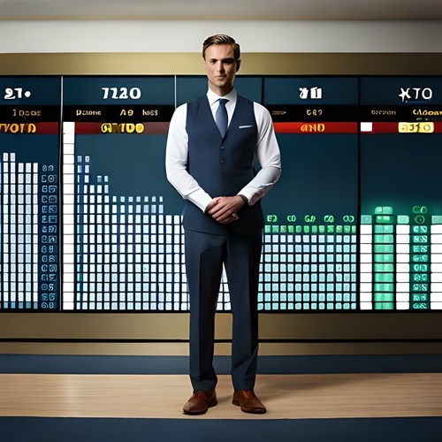Un homme devant un écran de statistiques de Fantasy League